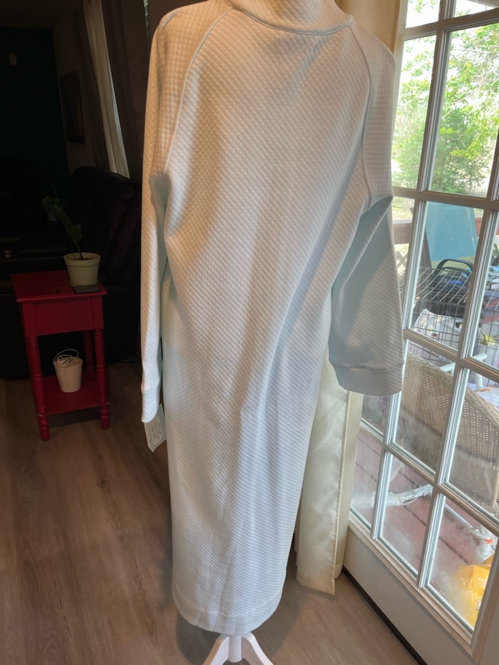 Midnight by Carole Hochman Long Zip Front Robe - Light Blue - Picture 4 of 9